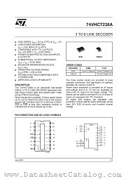 74VHCT238ATTR datasheet pdf SGS Thomson Microelectronics