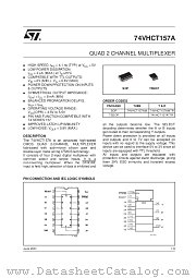 74VHCT157ATTR datasheet pdf SGS Thomson Microelectronics