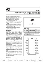 TD340 datasheet pdf SGS Thomson Microelectronics