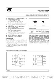 74VHCT126ATTR datasheet pdf SGS Thomson Microelectronics