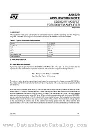 AN1229 datasheet pdf SGS Thomson Microelectronics