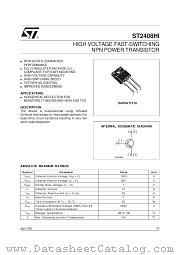 ST2408HI datasheet pdf SGS Thomson Microelectronics