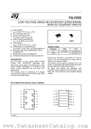 74LVX05M datasheet pdf SGS Thomson Microelectronics