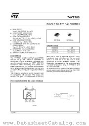 74V1T66CTR datasheet pdf SGS Thomson Microelectronics
