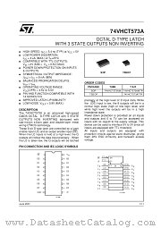 74VHCT573AM datasheet pdf SGS Thomson Microelectronics