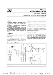 AN1231 datasheet pdf SGS Thomson Microelectronics