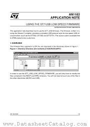 AN1182 datasheet pdf SGS Thomson Microelectronics