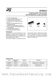 ST26C31BN datasheet pdf SGS Thomson Microelectronics