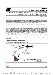 AN1225 datasheet pdf SGS Thomson Microelectronics