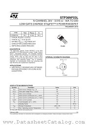STP36NF03L datasheet pdf SGS Thomson Microelectronics