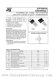 STP70NF03L datasheet pdf SGS Thomson Microelectronics
