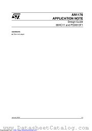 AN1176 datasheet pdf SGS Thomson Microelectronics