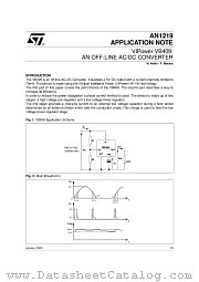 AN1219 datasheet pdf SGS Thomson Microelectronics