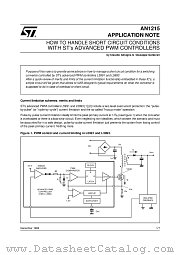 AN1215 datasheet pdf SGS Thomson Microelectronics