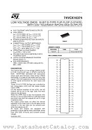 74VCX16374TTR datasheet pdf SGS Thomson Microelectronics