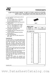 74VCX16373TTR datasheet pdf SGS Thomson Microelectronics