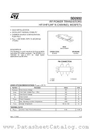 SD2932 datasheet pdf SGS Thomson Microelectronics