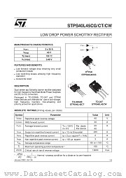 STPS40L45CG datasheet pdf SGS Thomson Microelectronics