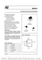 M24512 datasheet pdf SGS Thomson Microelectronics