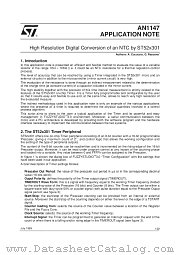 AN1147 datasheet pdf SGS Thomson Microelectronics