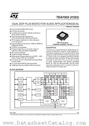 TDA7503 datasheet pdf SGS Thomson Microelectronics