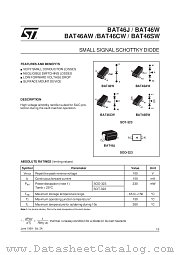 BAT46CWFILM datasheet pdf SGS Thomson Microelectronics