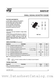 BAS70-07FILM datasheet pdf SGS Thomson Microelectronics