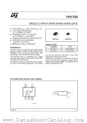 74V1T03STR datasheet pdf SGS Thomson Microelectronics