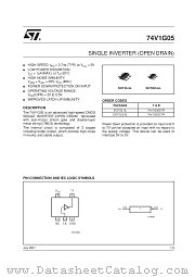 74V1G05CTR datasheet pdf SGS Thomson Microelectronics