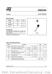 Z00607MA datasheet pdf SGS Thomson Microelectronics