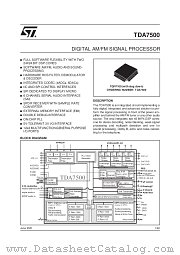 TDA7500 datasheet pdf SGS Thomson Microelectronics