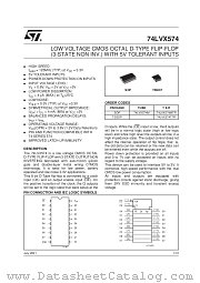 74LVX574TTR datasheet pdf SGS Thomson Microelectronics