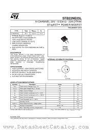 STB22NE03L datasheet pdf SGS Thomson Microelectronics