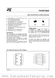 74VHCT05ATTR datasheet pdf SGS Thomson Microelectronics