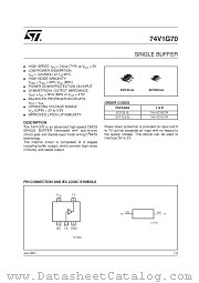 74V1G70CTR datasheet pdf SGS Thomson Microelectronics