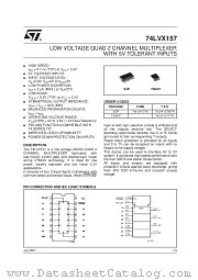 74LVX157MTR datasheet pdf SGS Thomson Microelectronics