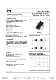 ESDA6V1W5 datasheet pdf SGS Thomson Microelectronics
