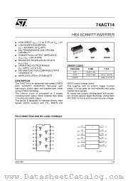 74ACT14TTR datasheet pdf SGS Thomson Microelectronics