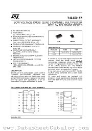 74LCX157TTR datasheet pdf SGS Thomson Microelectronics