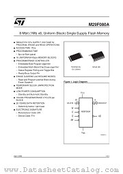 M29F080A90M6 datasheet pdf SGS Thomson Microelectronics