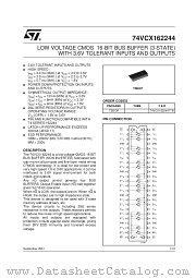 74VCX162244TTR datasheet pdf SGS Thomson Microelectronics