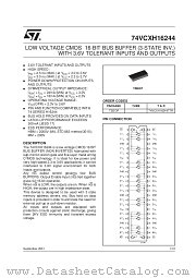 74VCXH16244TTR datasheet pdf SGS Thomson Microelectronics