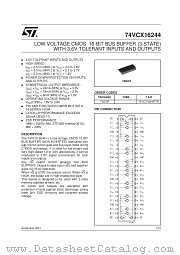 74VCX16244TTR datasheet pdf SGS Thomson Microelectronics