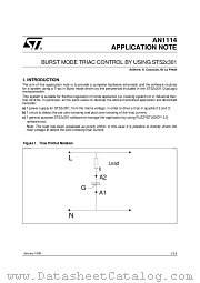 AN1114 datasheet pdf SGS Thomson Microelectronics