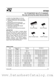 ST232CDR datasheet pdf SGS Thomson Microelectronics