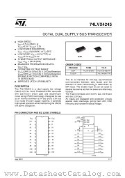 74LVX4245TTR datasheet pdf SGS Thomson Microelectronics