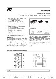 74ACT541B datasheet pdf SGS Thomson Microelectronics