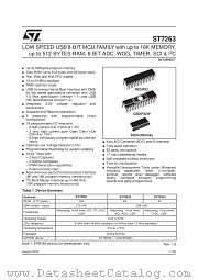 ST72632K2M1 datasheet pdf SGS Thomson Microelectronics