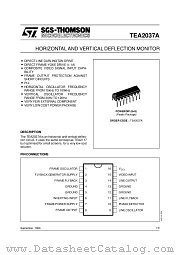 TEA2037A datasheet pdf SGS Thomson Microelectronics