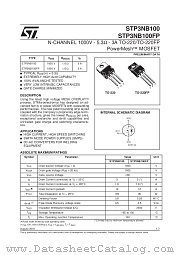 STP3NB100FP datasheet pdf SGS Thomson Microelectronics